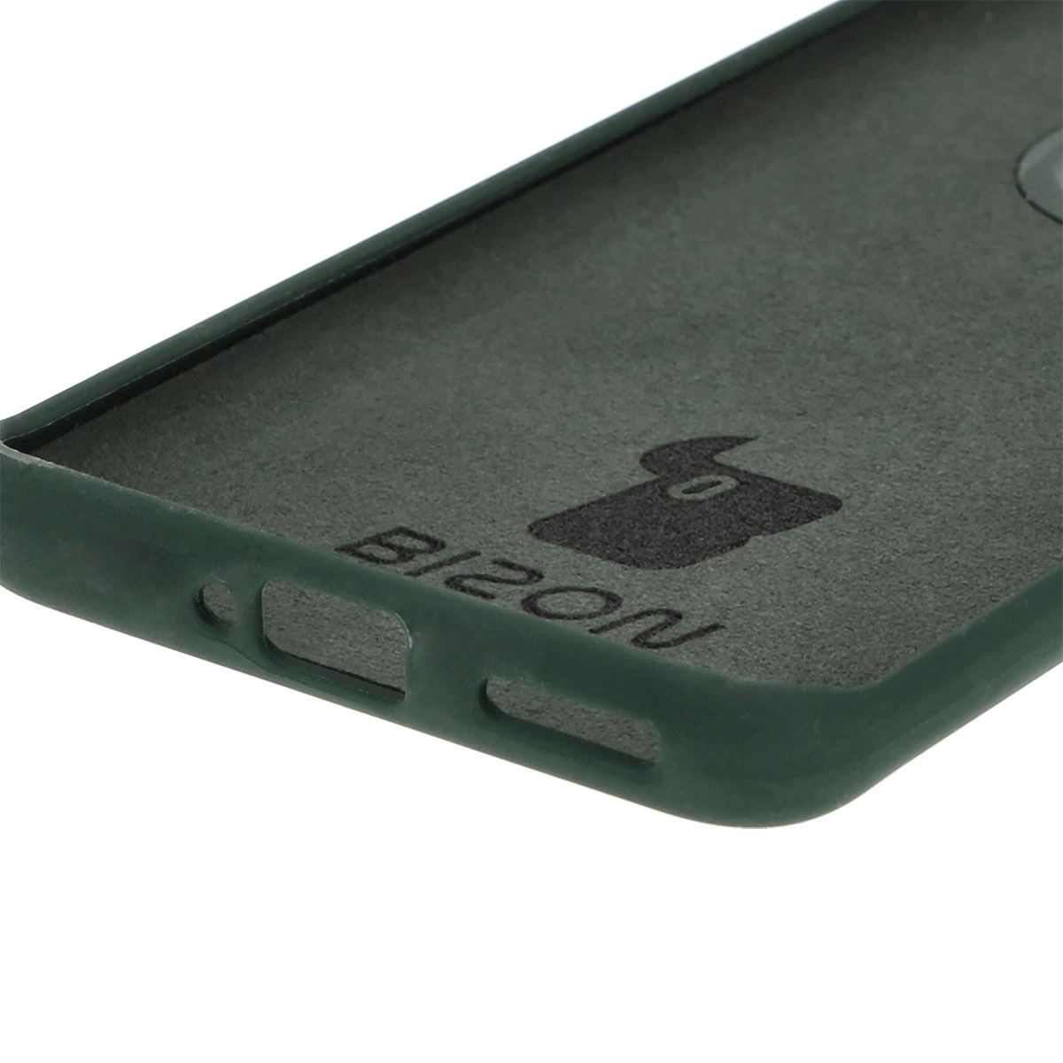 Etui Bizon Silikonowe Soft do Motorola Edge 50 Pro Ciemnozielony