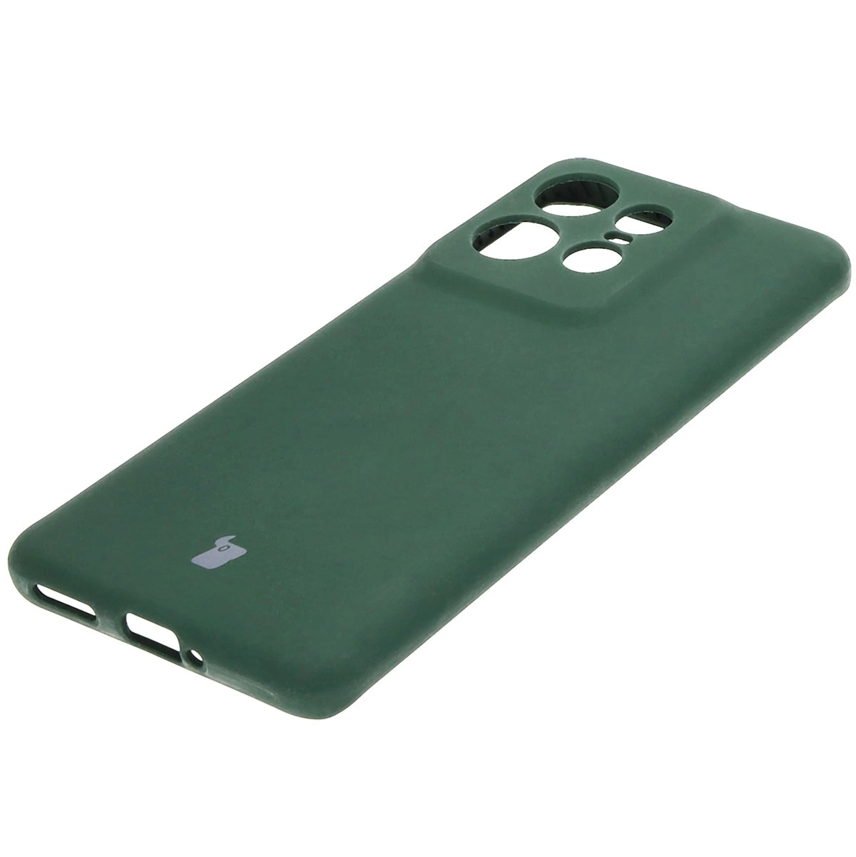 Etui Bizon Silikonowe Soft do Motorola Edge 50 Pro Ciemnozielony
