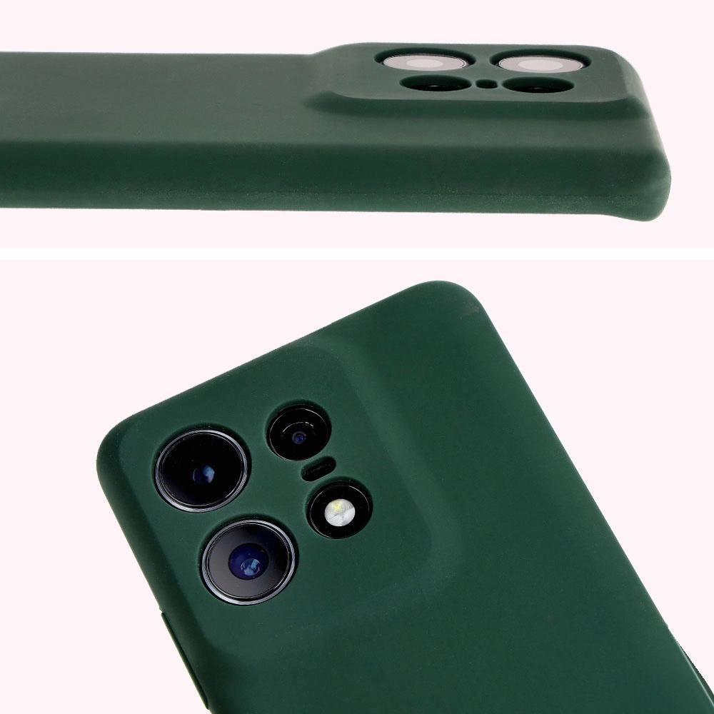 Etui Bizon Silikonowe Soft do Motorola Edge 50 Pro Ciemnozielony