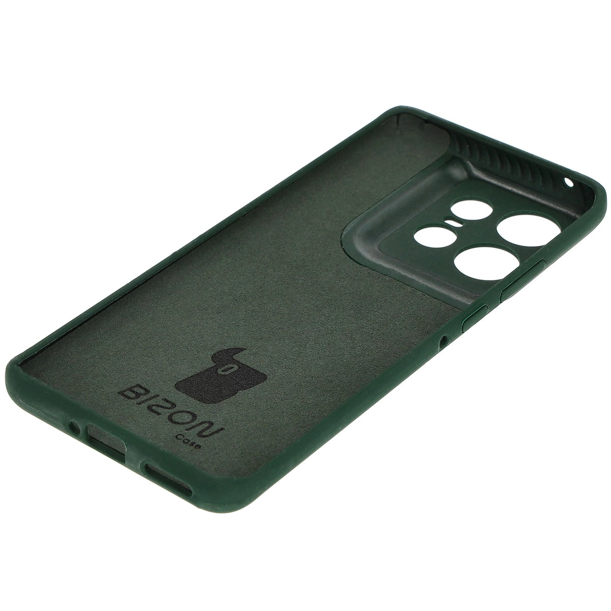 Etui Bizon Silikonowe Soft do Motorola Edge 50 Pro Ciemnozielony