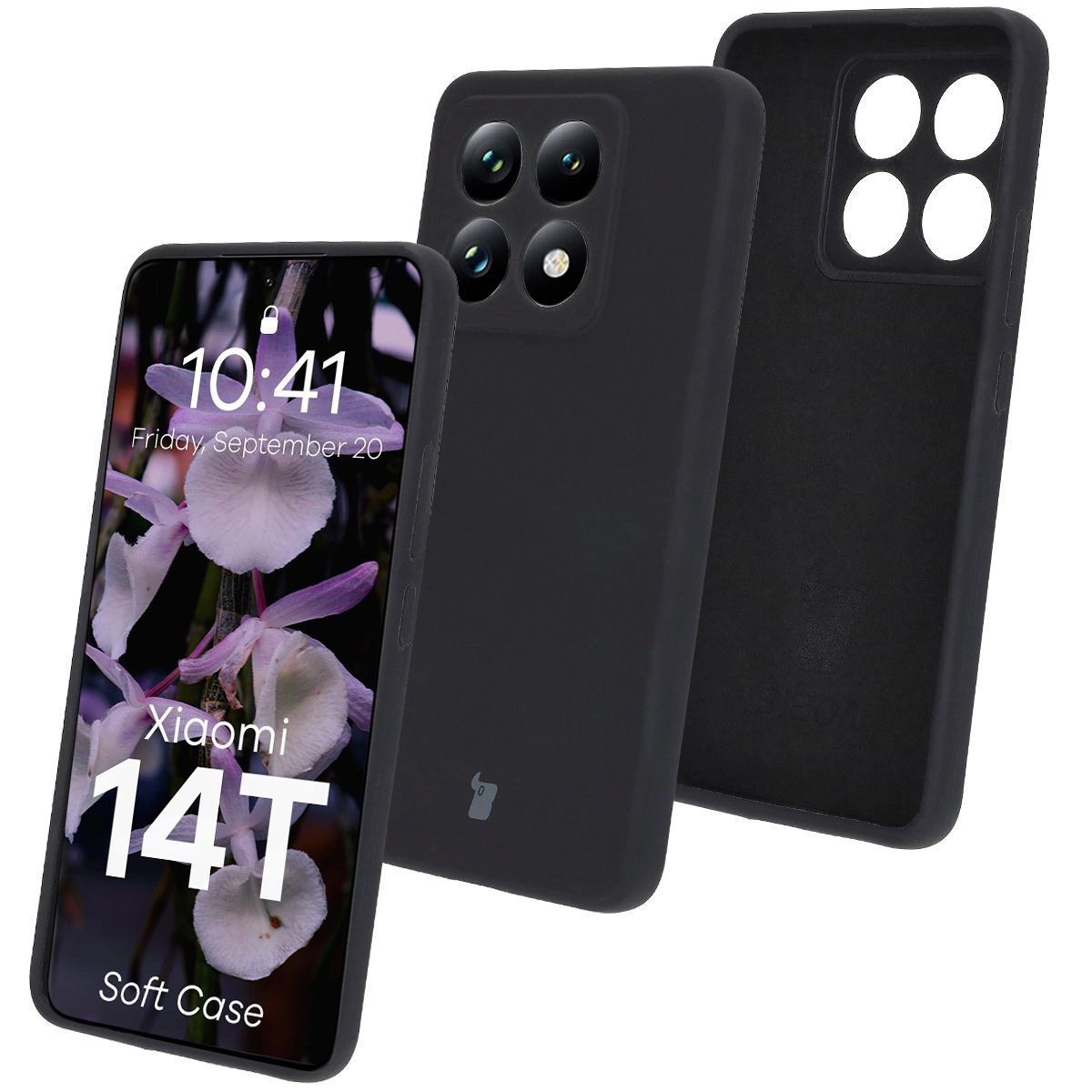 Etui Bizon Silikonowe Soft do Xiaomi 14T Czarny