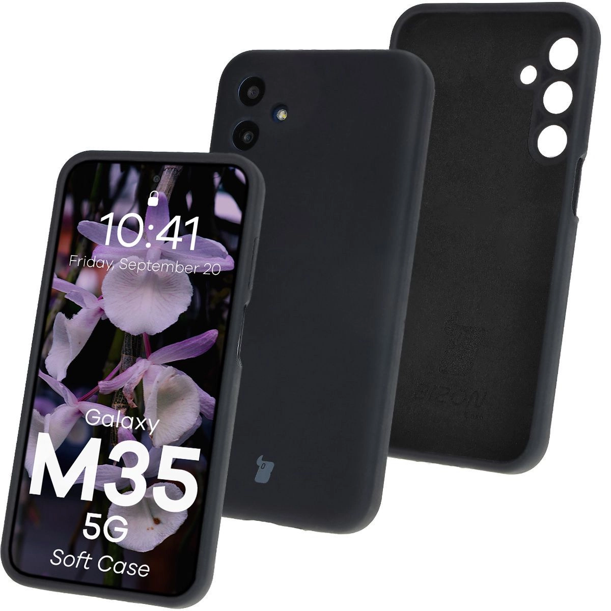 Etui Bizon Silikonowe Soft do Galaxy M35 5G Czarny