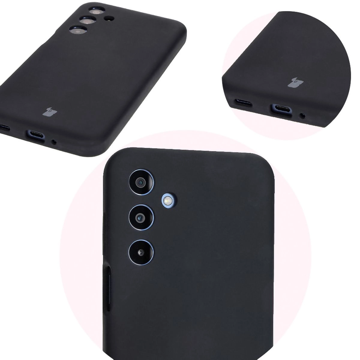 Etui Bizon Silikonowe Soft do Galaxy M35 5G Czarny