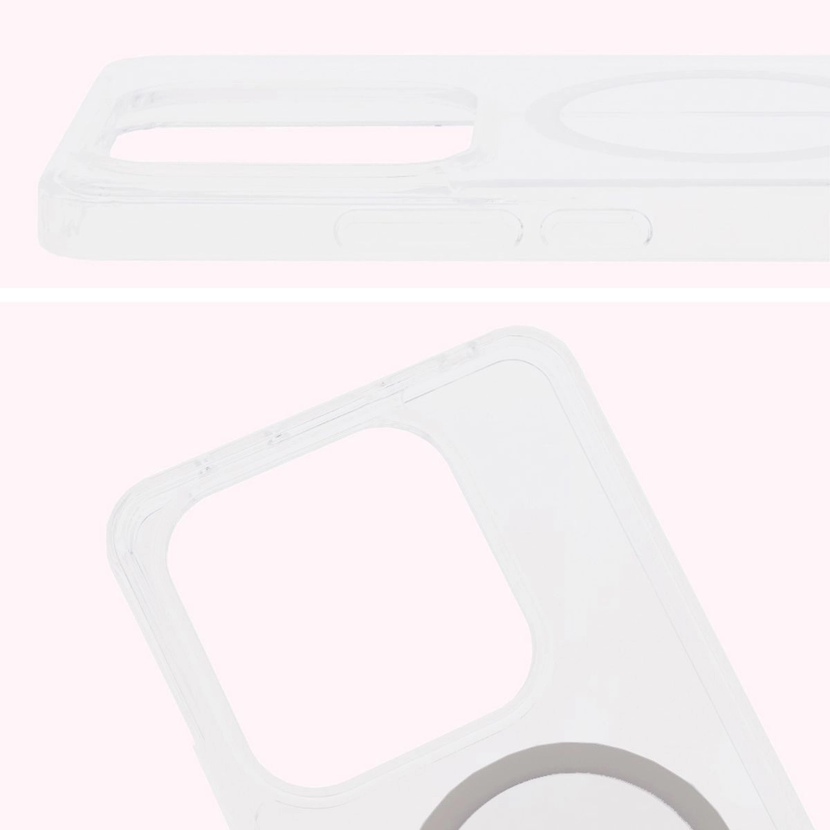Etui Bizon CrystalO z MagSafe do Xiaomi Redmi Note 14 5G Przezroczyste