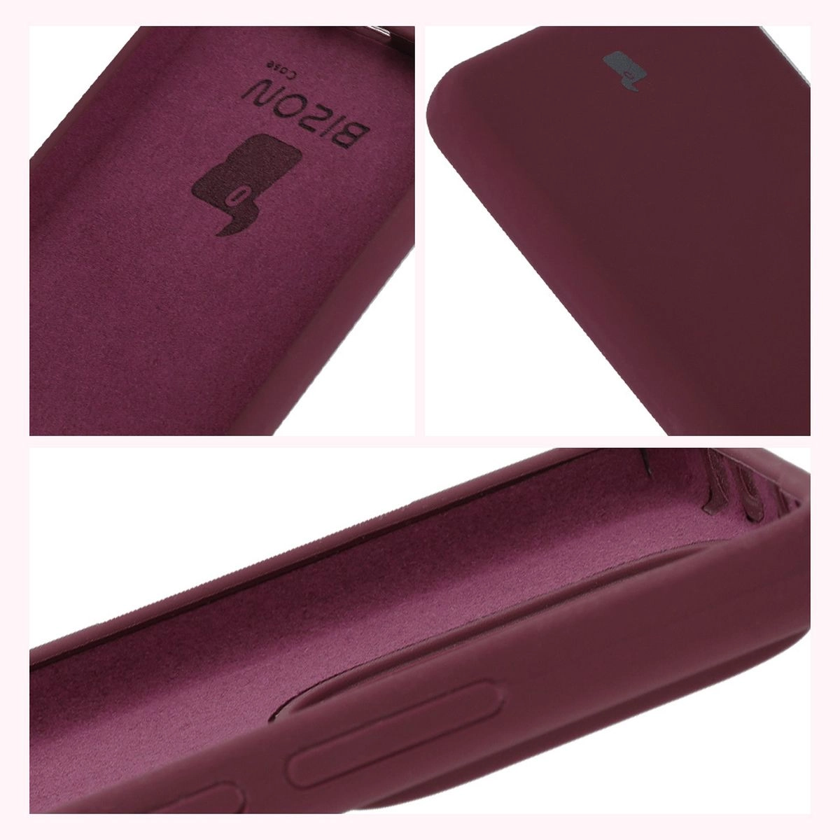 Etui Bizon Silikonowe Soft do Xiaomi Redmi Note 14 5G Ciemno-fioletowy