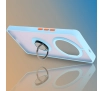 Etui Bizon z uchwytem na palec Hybrid Ring do Honor Magic7 Lite Przydymione z jasnoniebieską ramką