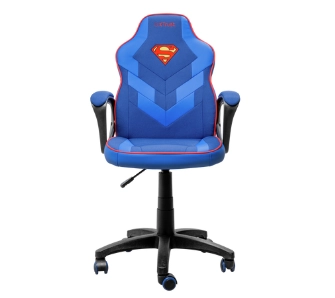 Fotel Trust GXT 703SM Revvo Kids Dla dzieci do 110kg Tkanina Skóre ECO Niebieski Superman