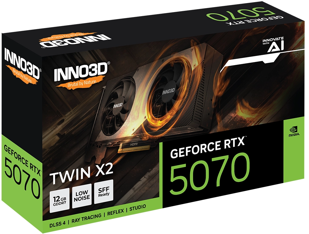 Karta graficzna Inno3D GeForce RTX 5070 Twin X2 12GB GDDR7 192bit DLSS 4