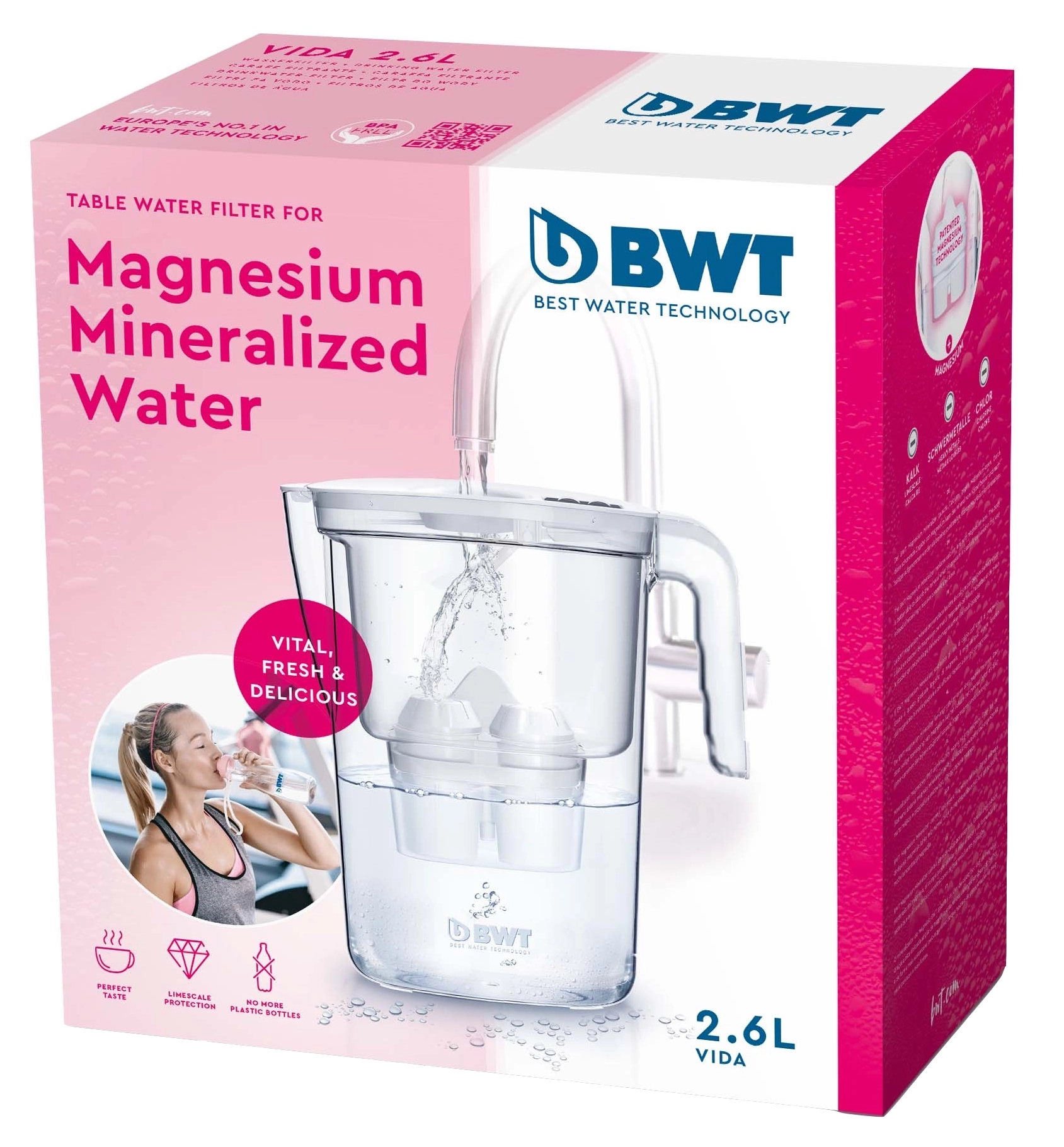 Dzbanek filtrujący BWT Vida 2,6l 1 wkład Biały