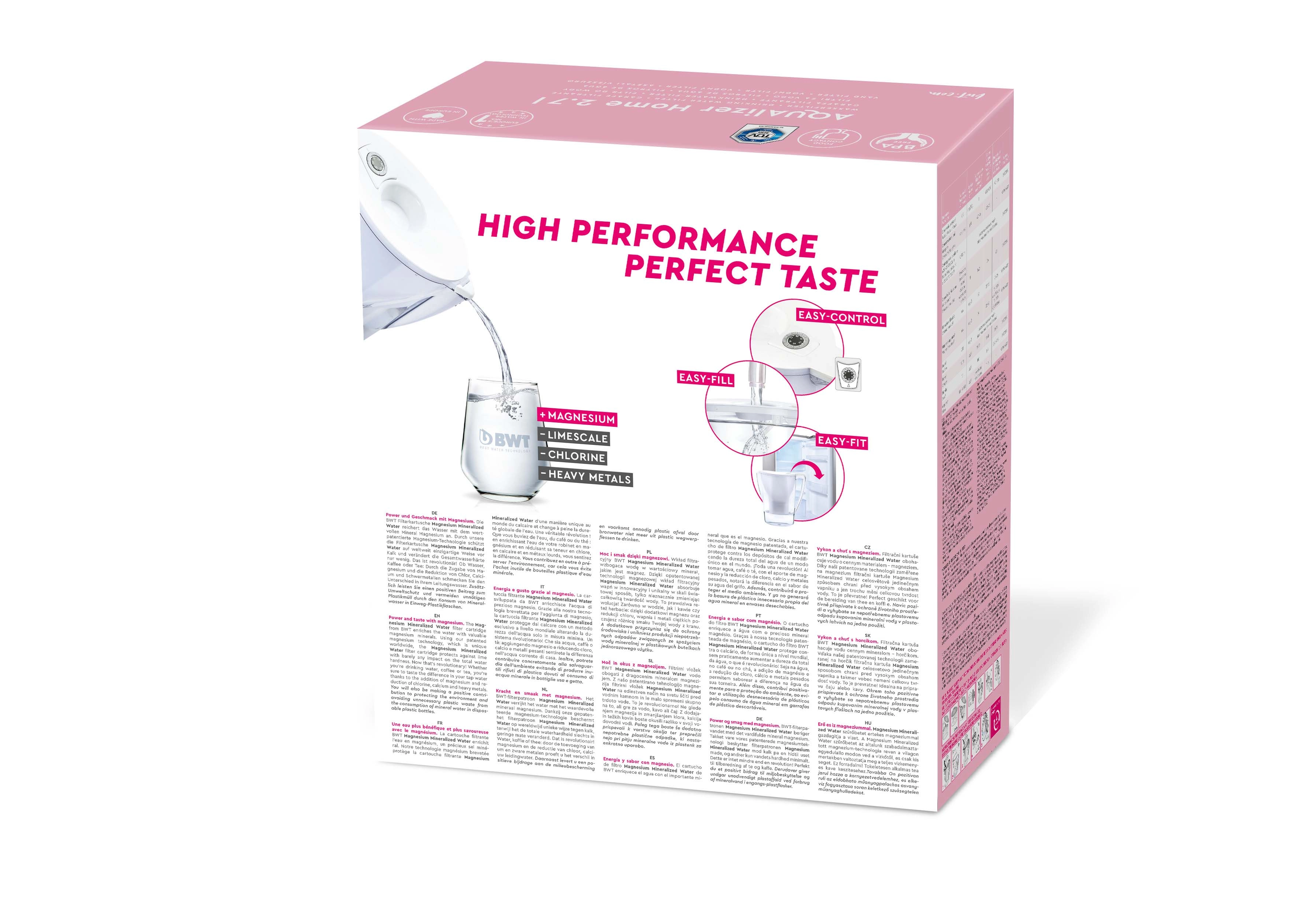 Dzbanek filtrujący BWT AQUAlizer Home 2,7l 1 wkład Różowy