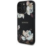 Etui Guess Grained Printed Flower Pattern MagSafe do iPhone 16 Pro Max Czarny