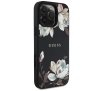 Etui Guess Grained Printed Flower Pattern MagSafe do iPhone 16 Pro Max Czarny