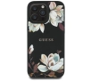 Etui Guess Grained Printed Flower Pattern MagSafe do iPhone 16 Pro Max Czarny
