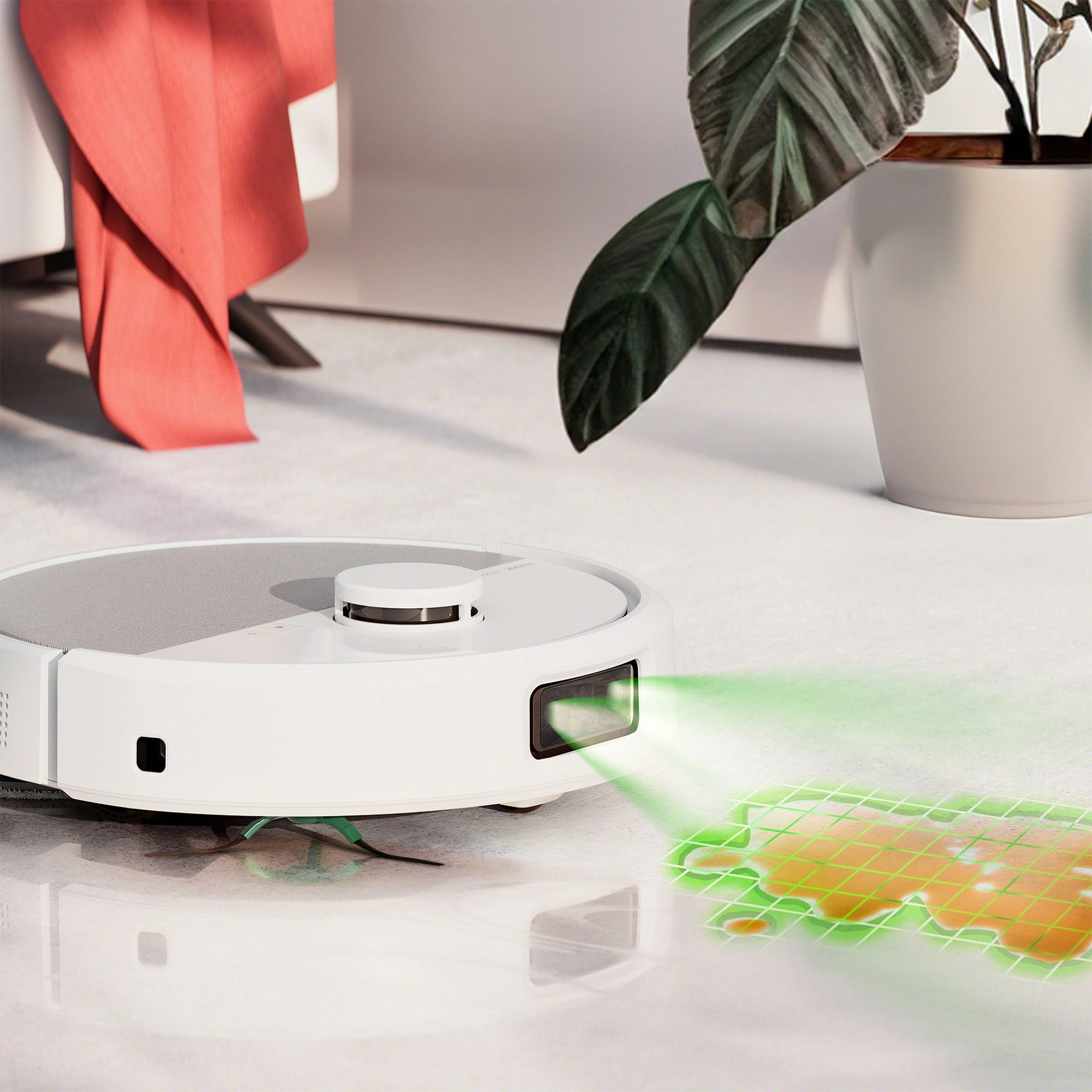 Robot sprzątający iRobot Roomba Plus 505 Combo Funkcja mopowania Stacja oczyszczająca Tworzenie mapy pomieszczenia 68dB Biały