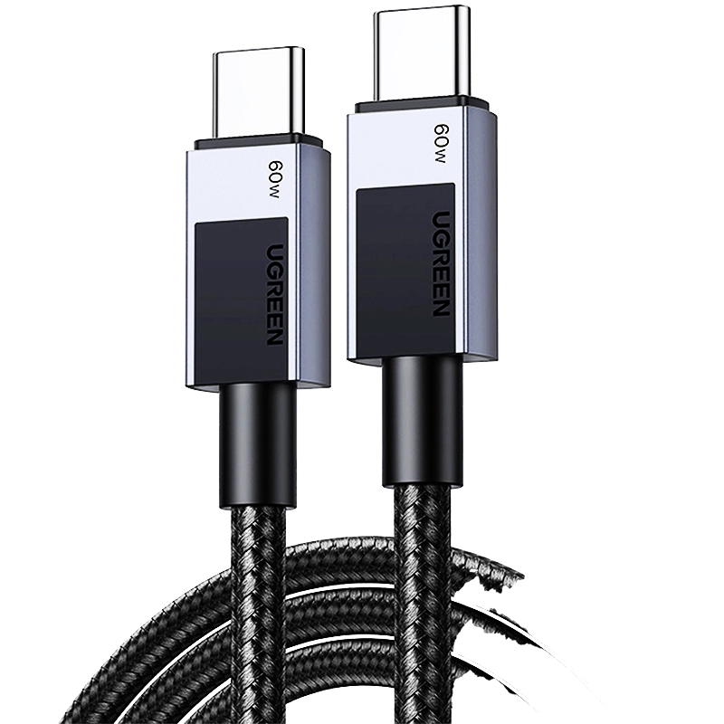 Kabel UGREEN USB-C 2.0 do USB-C 2.0 L524 PD 60W 0.5m Szary