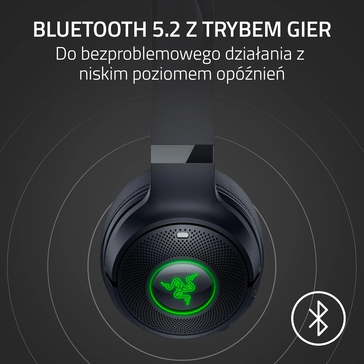 Słuchawki bezprzewodowe z mikrofonem Razer Kraken Kitty V2 BT Black Nauszne Czarny