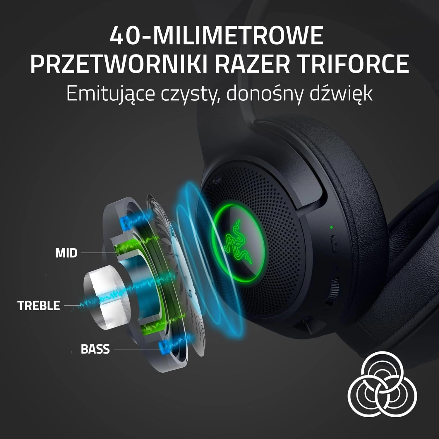 Słuchawki bezprzewodowe z mikrofonem Razer Kraken Kitty V2 BT Black Nauszne Czarny