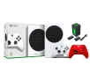 Konsola Xbox Series S 512GB + Dodatkowy Pad Czerwony + Ładowarka Nacon XSX Battery Box