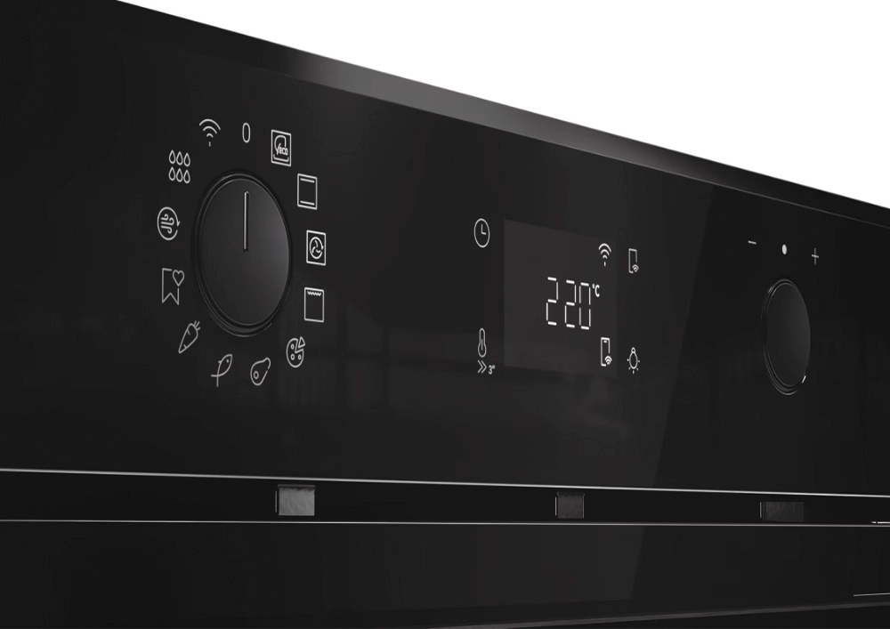 Piekarnik elektryczny Haier ID Seria 2 H6 ID2P5B3ECTB Termoobieg AirFry Zdalne sterowanie Czarny