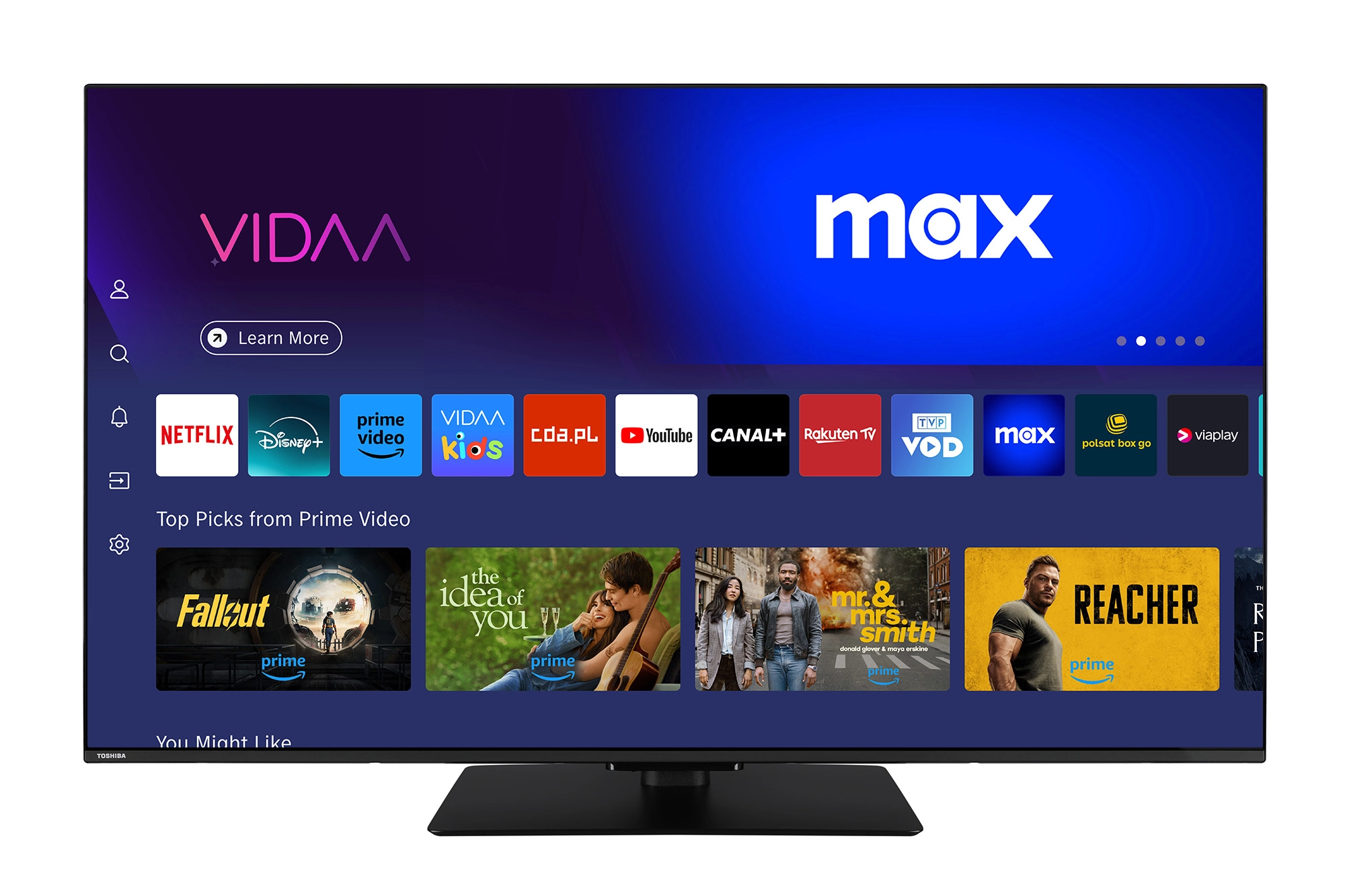 Telewizor Toshiba 65QV3F63DG 65" QLED 4K Smart TV VIDAA Dolby Vision Dolby Atmos HDMI 2.1 DVB-T2
