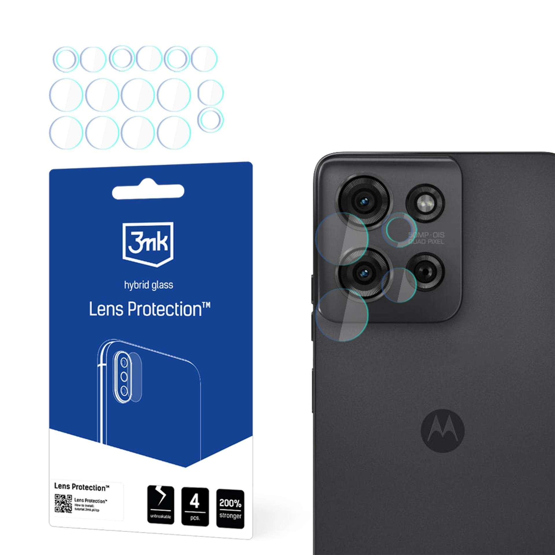Szkło hybrydowe 3mk Lens Protection do Motorola Moto G75