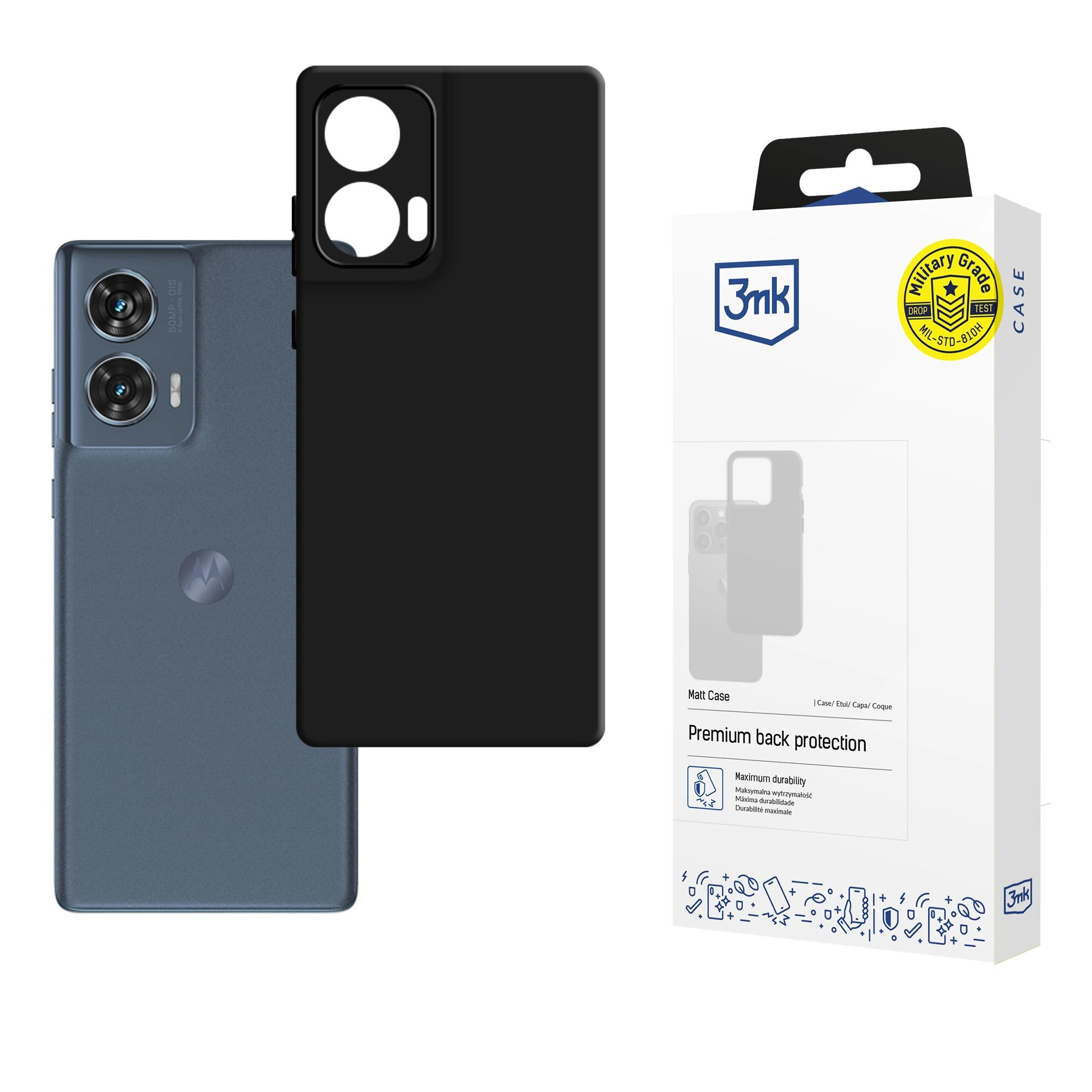 Etui 3mk Matt Case do Motorola Moto Edge 50 Fusion Czarny