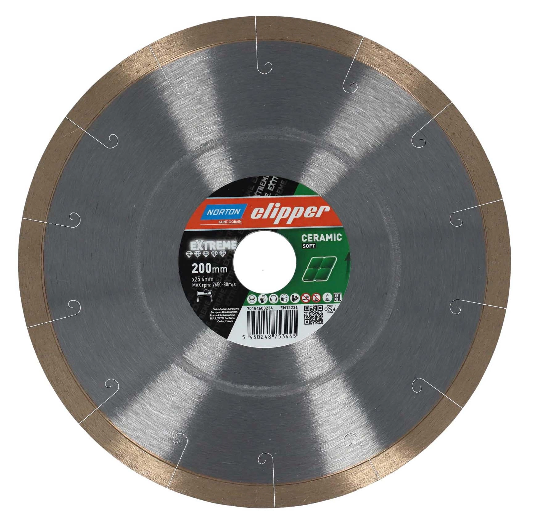 Tarcza diamentowa Norton Clipper Extreme Ceramic Soft 200mm