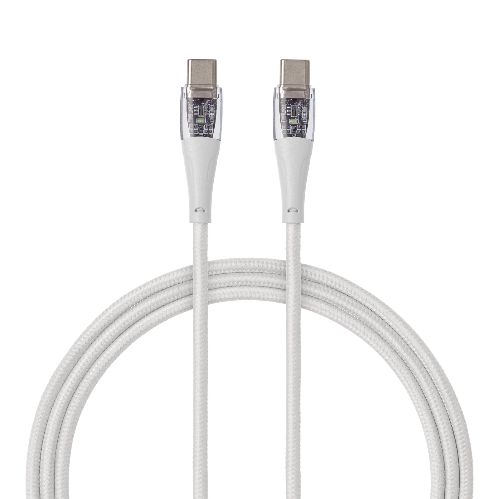 Kabel QUALO USB-C do USB-C 1,5m 3A Biały