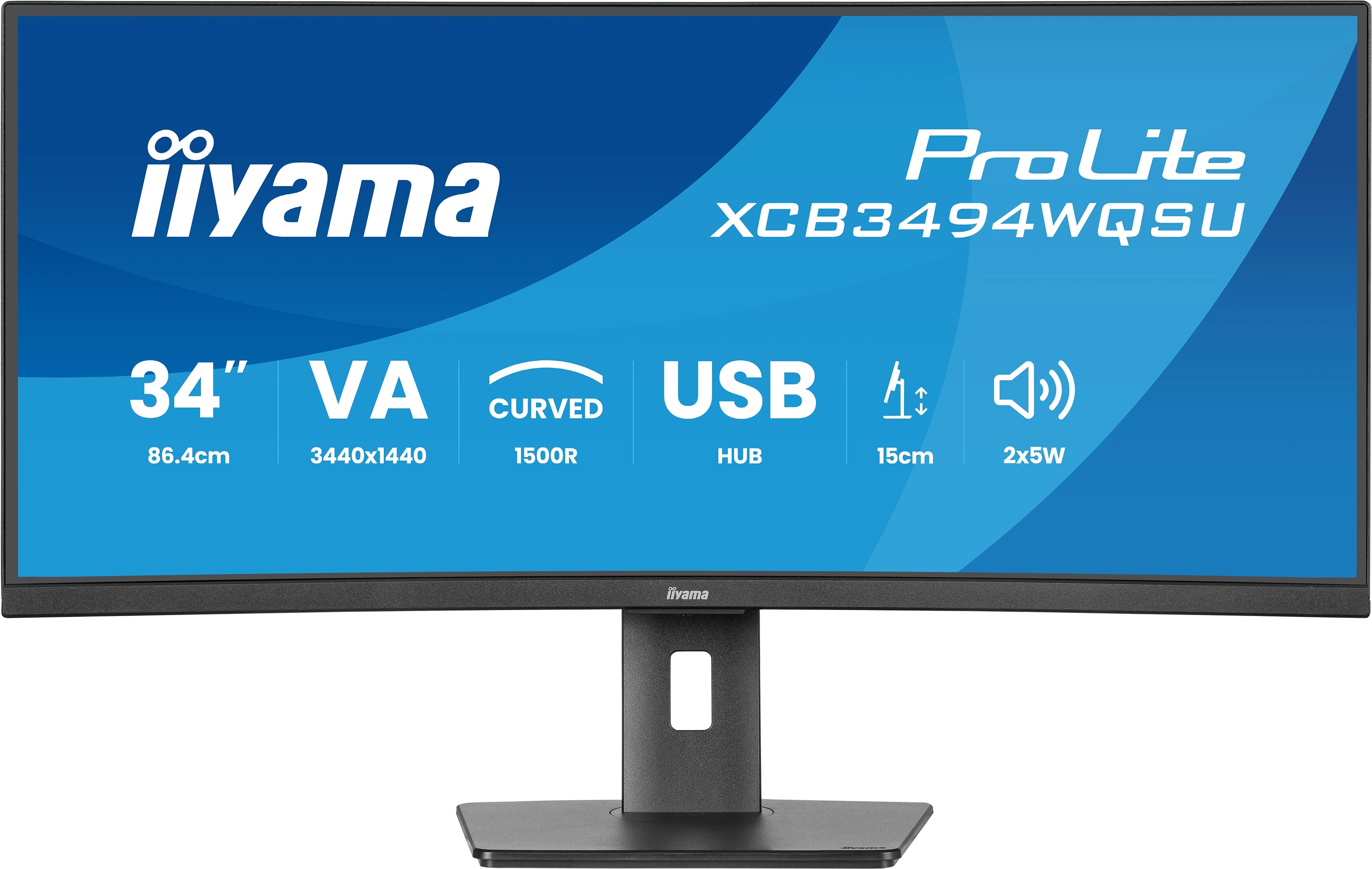 Monitor iiyama ProLite XCB3494WQSU-B1 34" 3K VA 120Hz 0,4ms Zakrzywiony