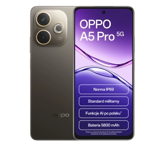 Smartfon OPPO A5 Pro 5G 8/256GB Funkcje AI 6,6" 120Hz 50Mpix Brązowy