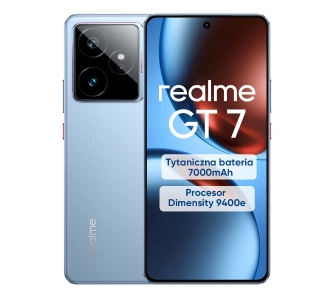 Smartfon realme GT 7 12/512GB Funkcje AI 6,78" 120Hz 50Mpix Niebieski