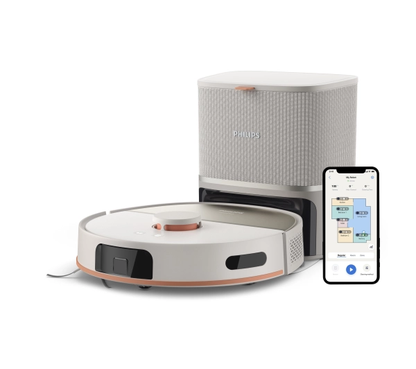 Philips Aqua 5000 XU5100/20 Funkcja mopowania Stacja oczyszczająca Tworzenie mapy pomieszczenia 66dB