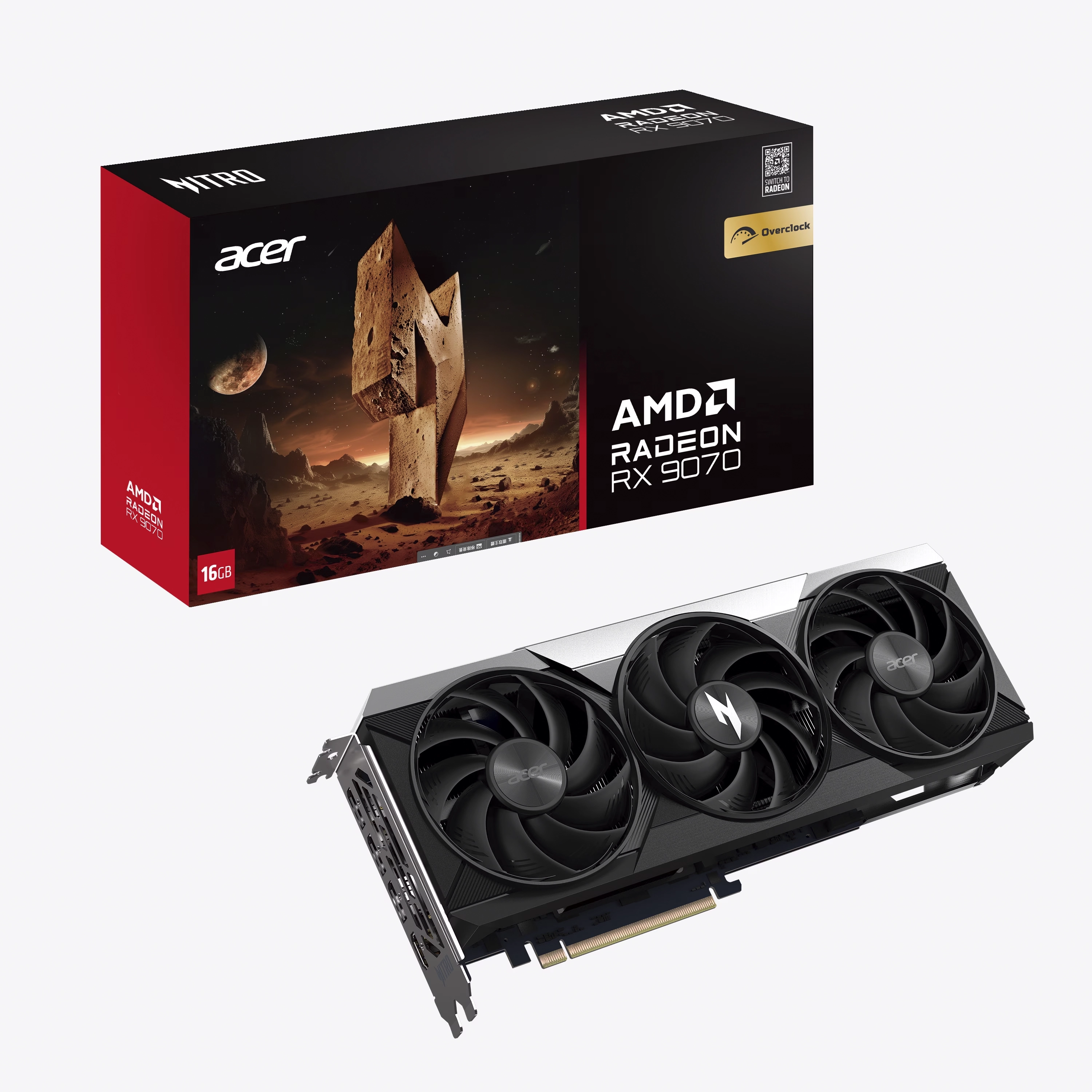 Karta graficzna Acer Nitro Radeon RX 9070 OC 16GB GDDR6 256bit FSR