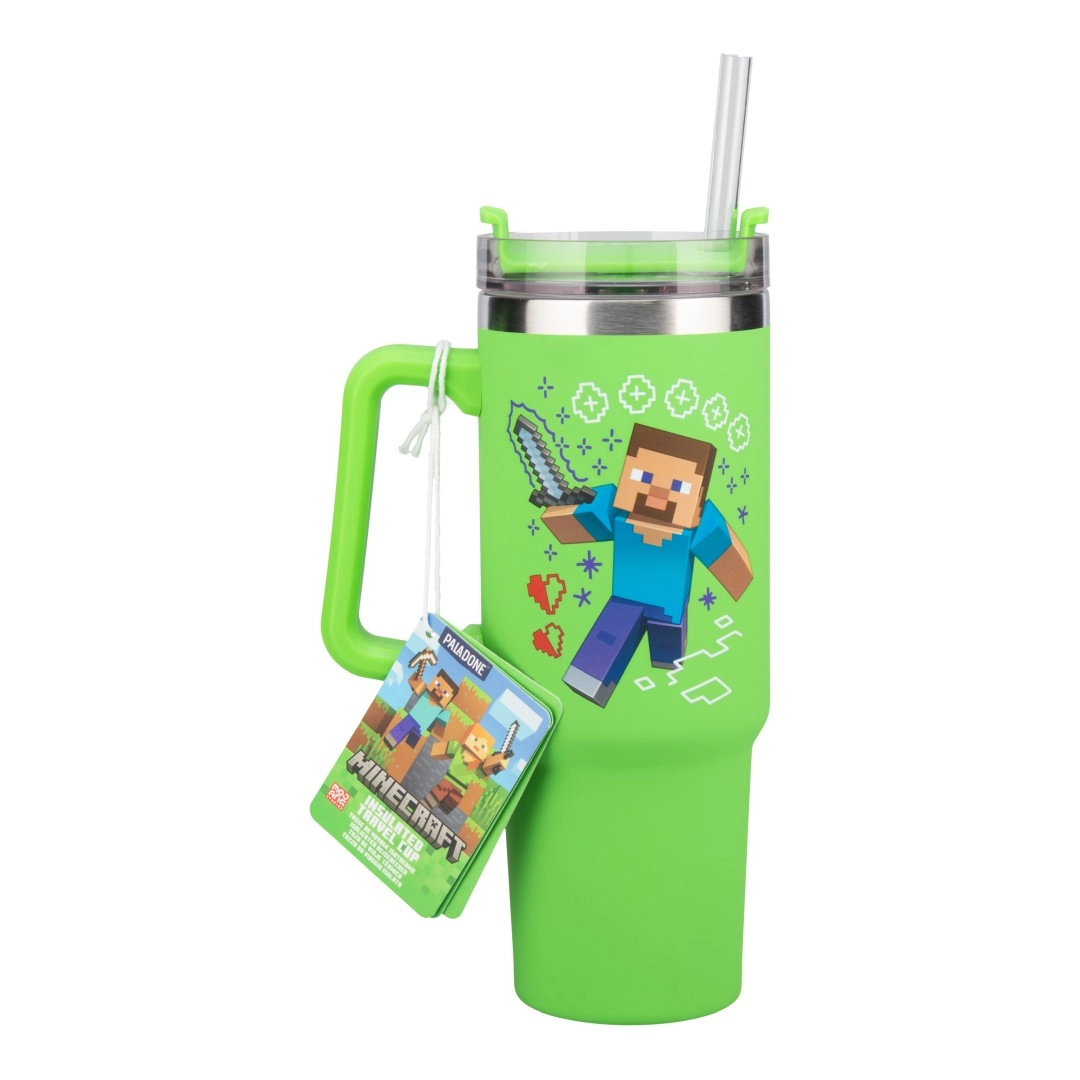 Kubek Paladone Insulated Travel Cup Minecraft Steve Ze słomką 900ml