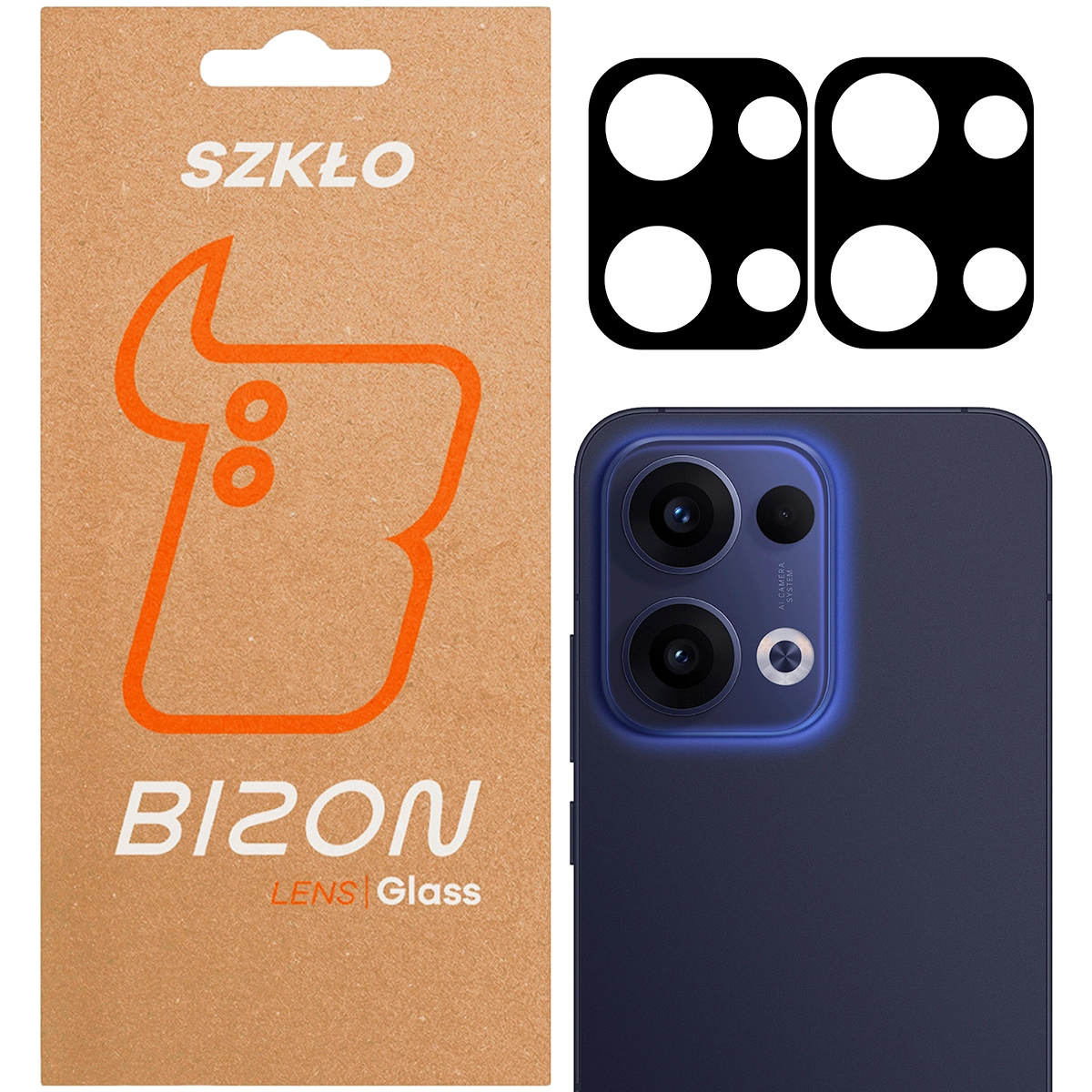 Szkło ochronne Bizon na aparat Silk Lens do Oppo Reno13 2 sztuki