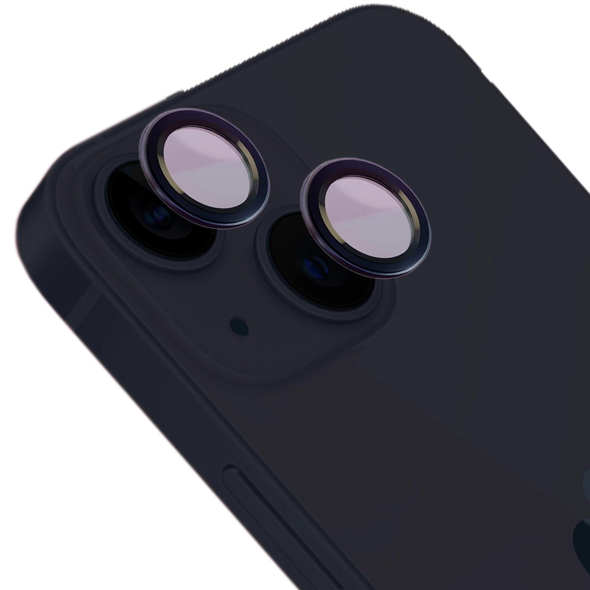 Szkło hartowane Bizon na aparat z aplikatorem Snap Lens do iPhone 13/13 Mini czarna ramka