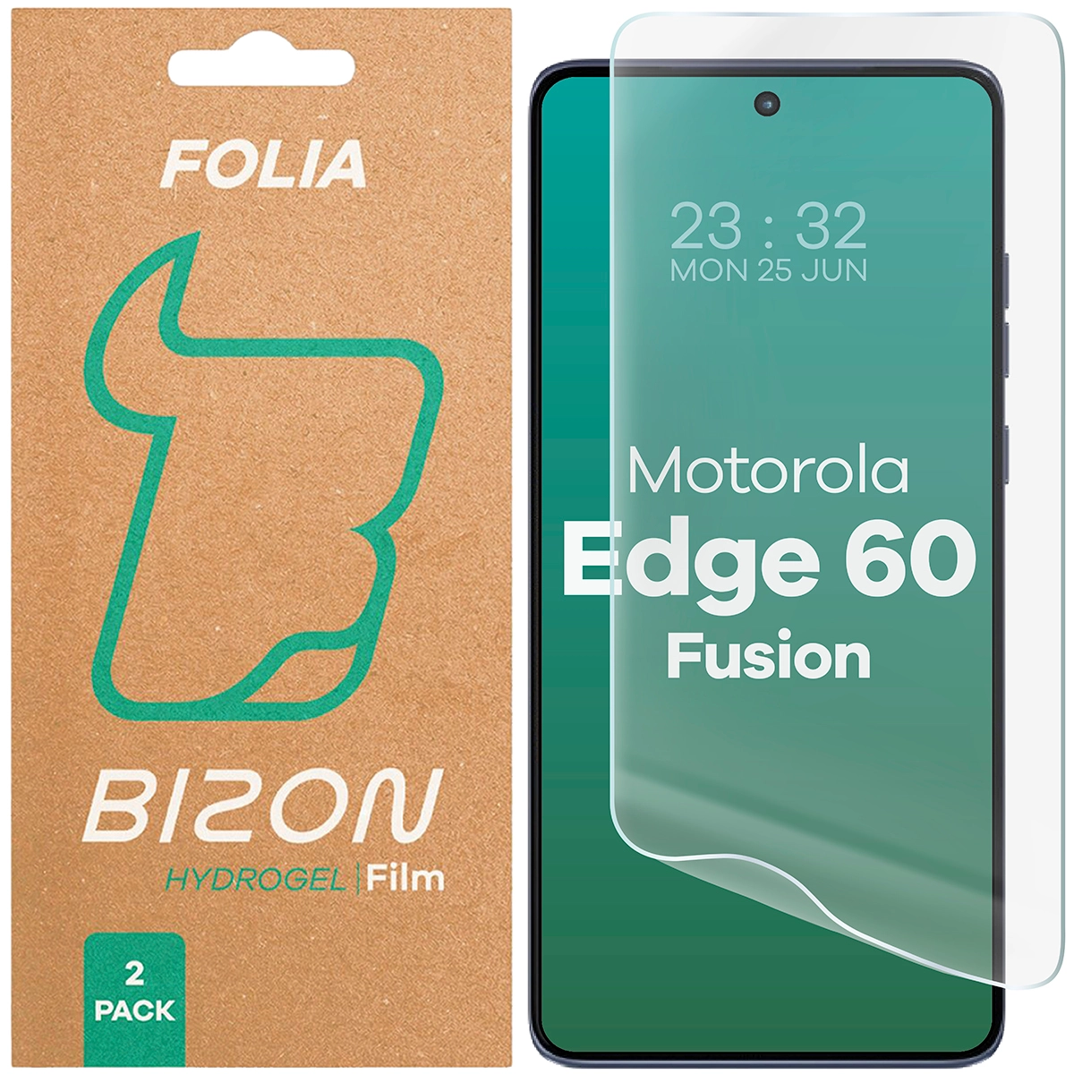 Folia hydrożelowa Bizon na ekran Hydrogel Front do Motorola Edge 60 Fusion 2 sztuki