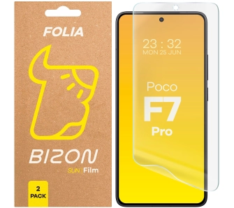 Folia ochronna Bizon matowa Film Sun do Xiaomi Poco F7 Pro 2 sztuki