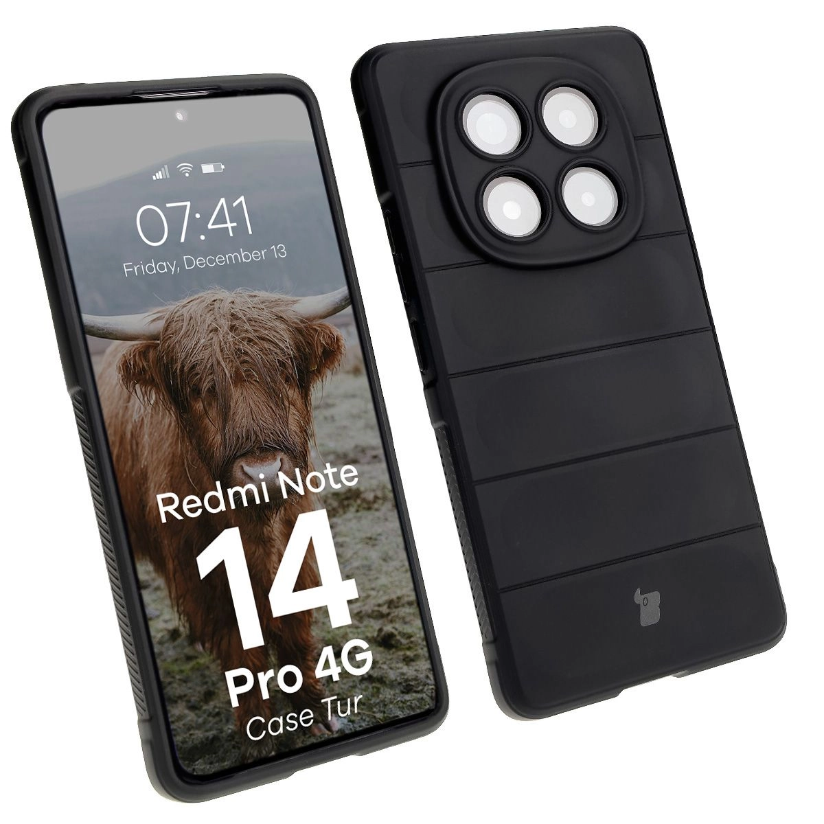 Etui Bizon Tur do Xiaomi Redmi Note 14 Pro 4G Czarny