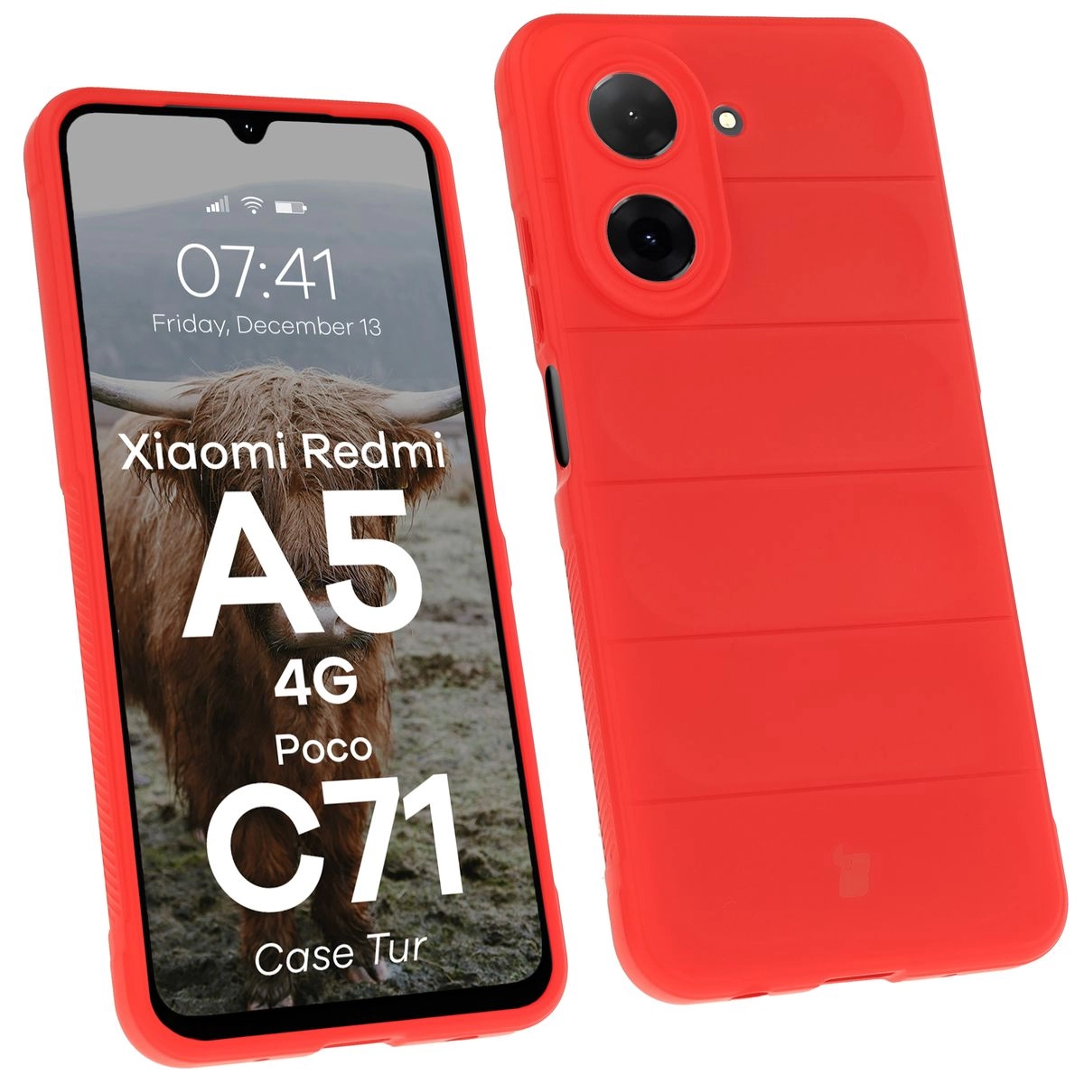 Etui Bizon Tur do Xiaomi Redmi A5 4G/POCO C71 4G Czerwony