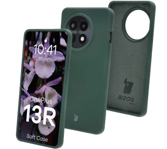 Etui Bizon Silikonowe Soft do OnePlus 13R Ciemnozielony