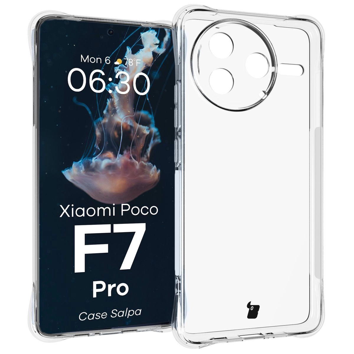 Etui Bizon Salpa do Xiaomi Poco F7 Pro Przezroczysty