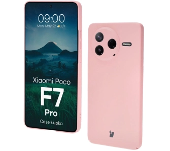 Etui Bizon Łupka do Xiaomi Poco F7 Pro Różowy