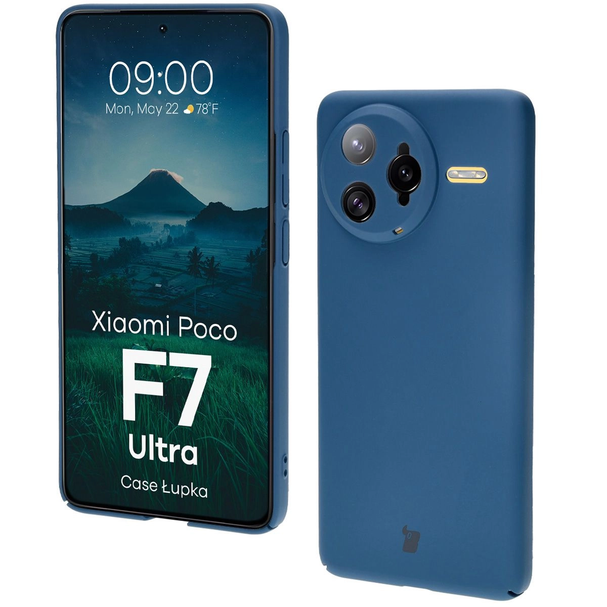 Etui Bizon Łupka do Xiaomi Poco F7 Ultra Niebieski