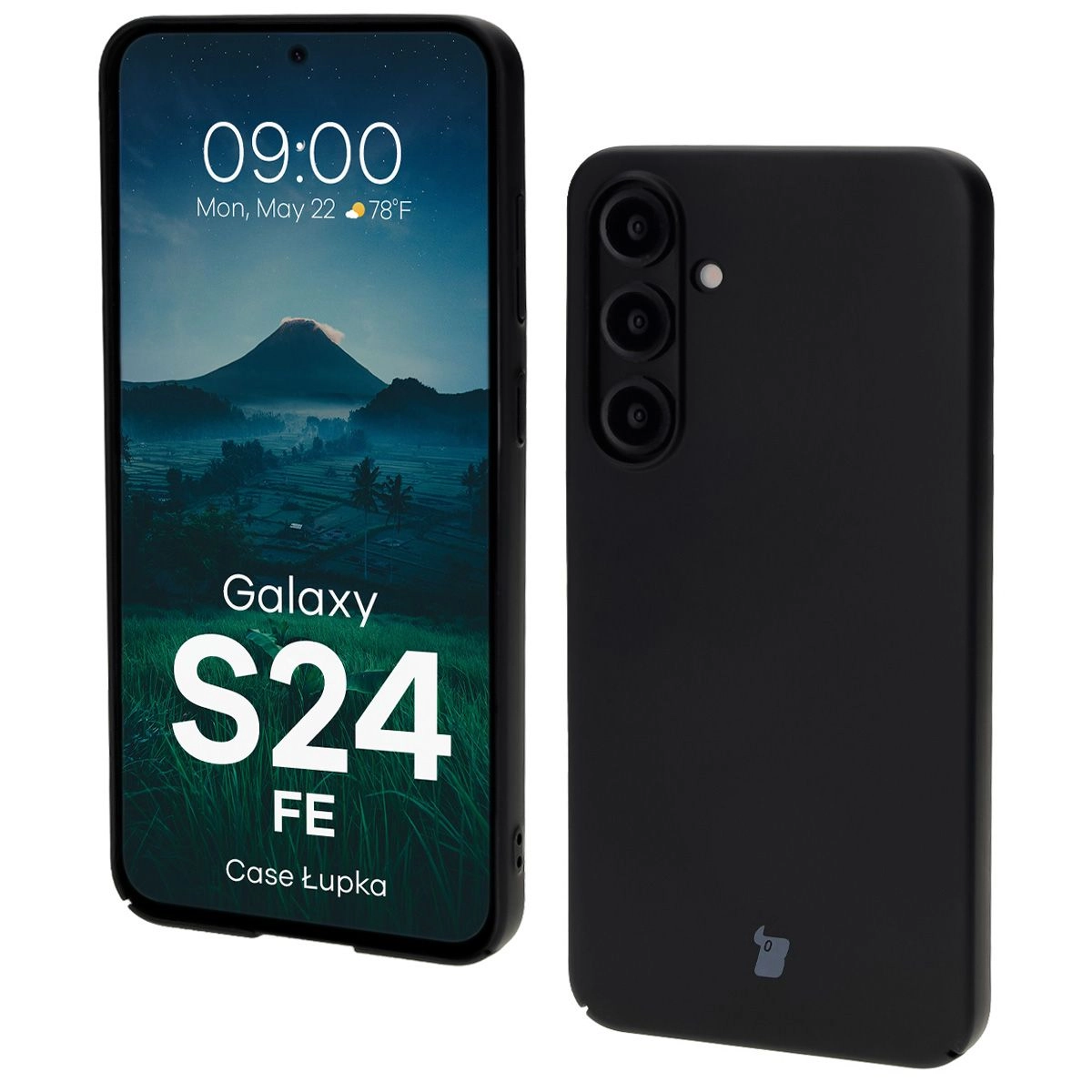 Etui Bizon Łupka do Galaxy S24 FE Czarny
