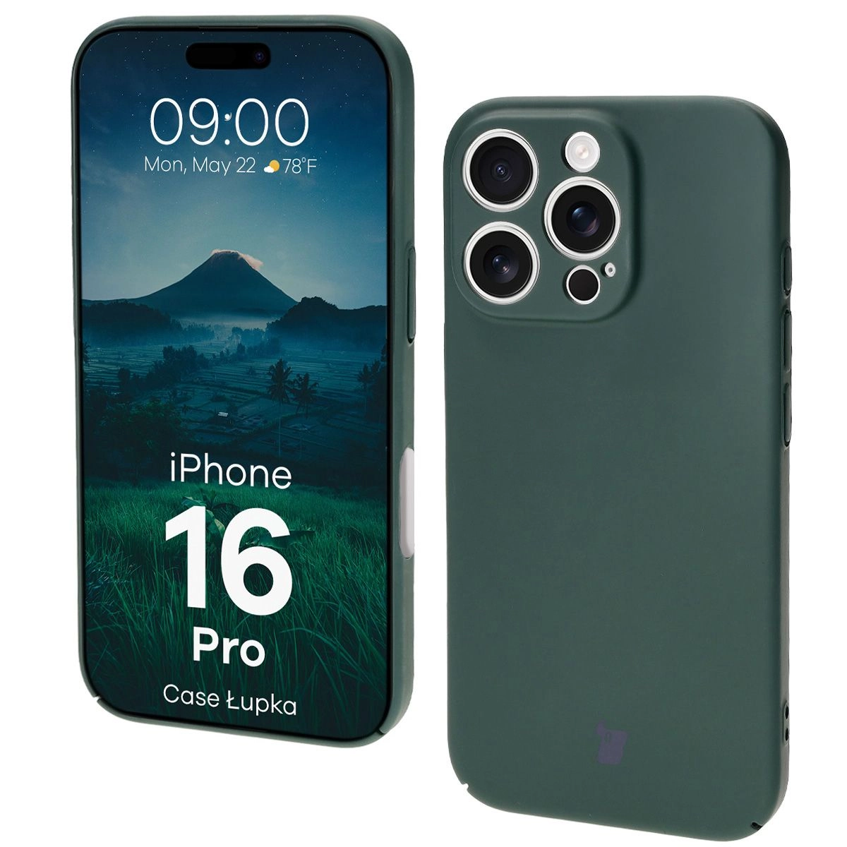 Etui Bizon Łupka do iPhone 16 Pro Zielony