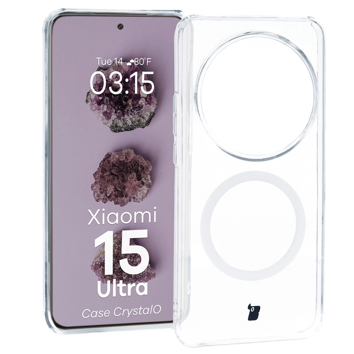 Bizon CrystalO z MagSafe do Xiaomi 15 Ultra Przezroczysty