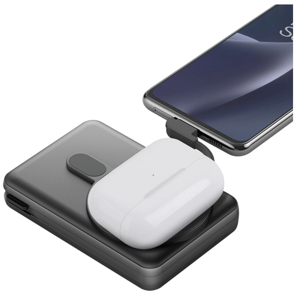 Powerbank Energea MagPac Pro Plus 10000mAh Wbudowany kabel USB-C PD 20W Qi2 MagSafe 15W Szary