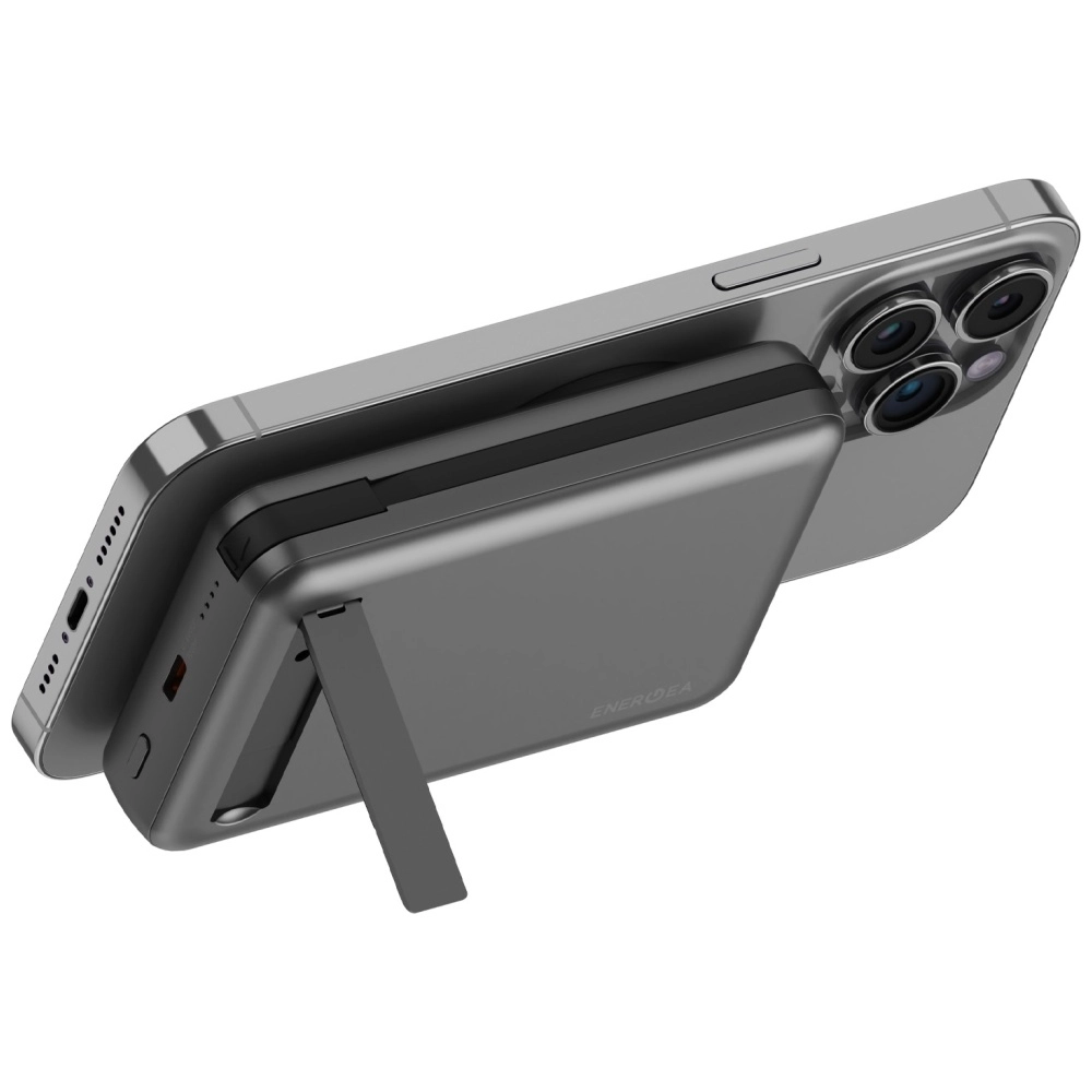Powerbank Energea MagPac Pro Plus 10000mAh Wbudowany kabel USB-C PD 20W Qi2 MagSafe 15W Szary