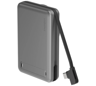Powerbank Energea MagPac Pro Plus 10000mAh Wbudowany kabel USB-C PD 20W Qi2 MagSafe 15W Szary